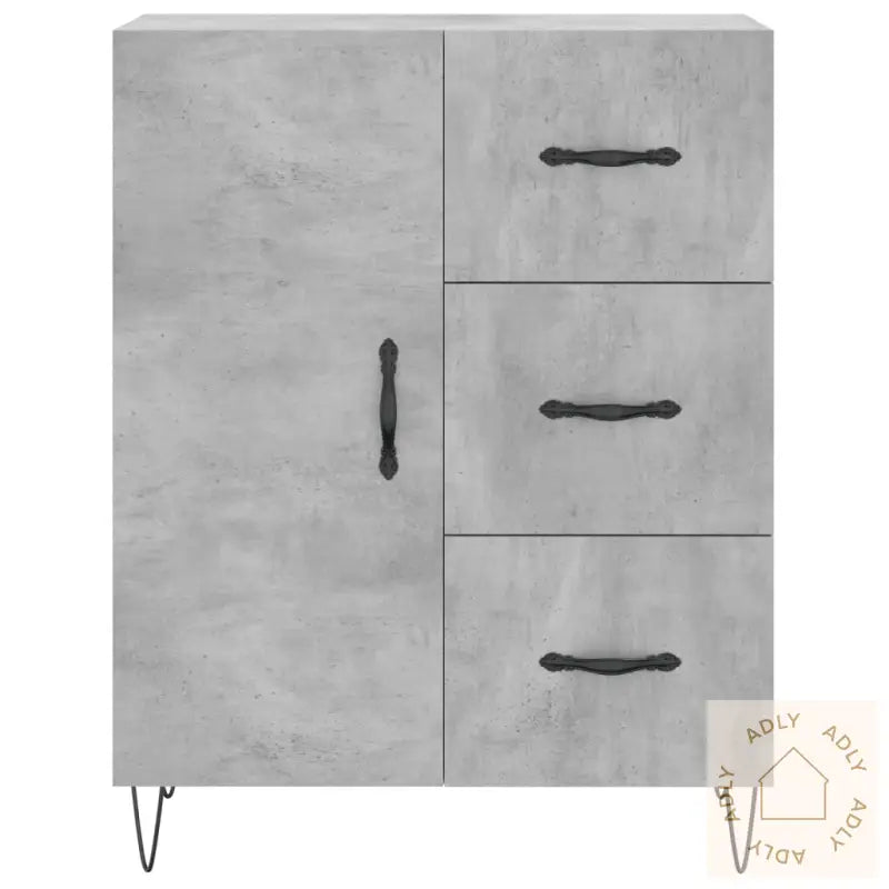 Skjenk Betonggrå 69,5X34X90 Cm Konstruert Tre