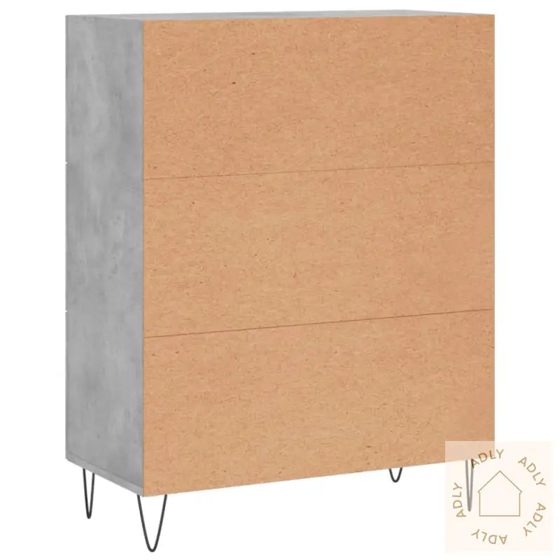 Skjenk Betonggrå 69,5X34X90 Cm Konstruert Tre