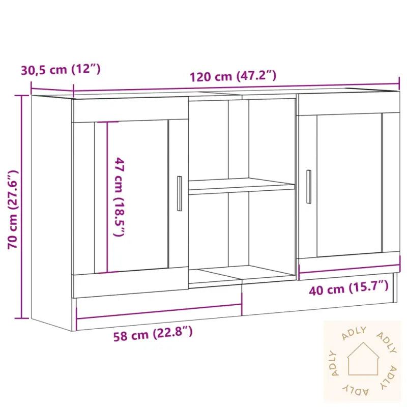 Skjenk Gammelt Tre 120X30,5X70 Cm Konstruert Tre