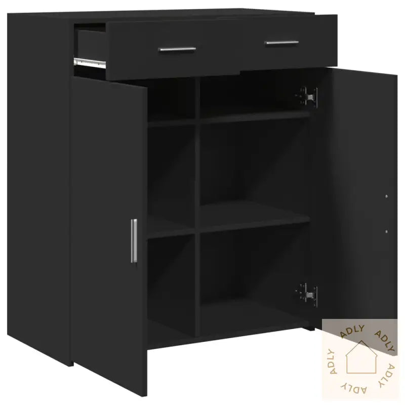 Skjenk Svart 80X42,5X93 Cm Konstruert Tre