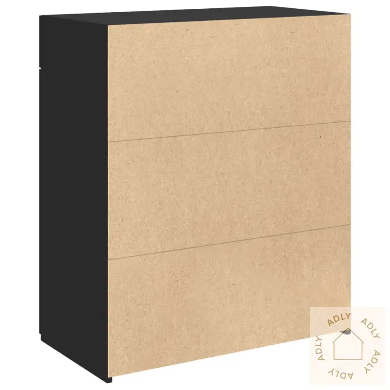 Skjenk Svart 80X42,5X93 Cm Konstruert Tre