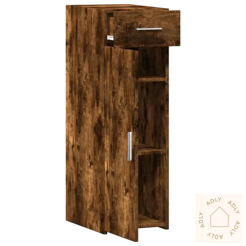Skjenk Røkt Eik 30X42,5X93 Cm Konstruert Tre