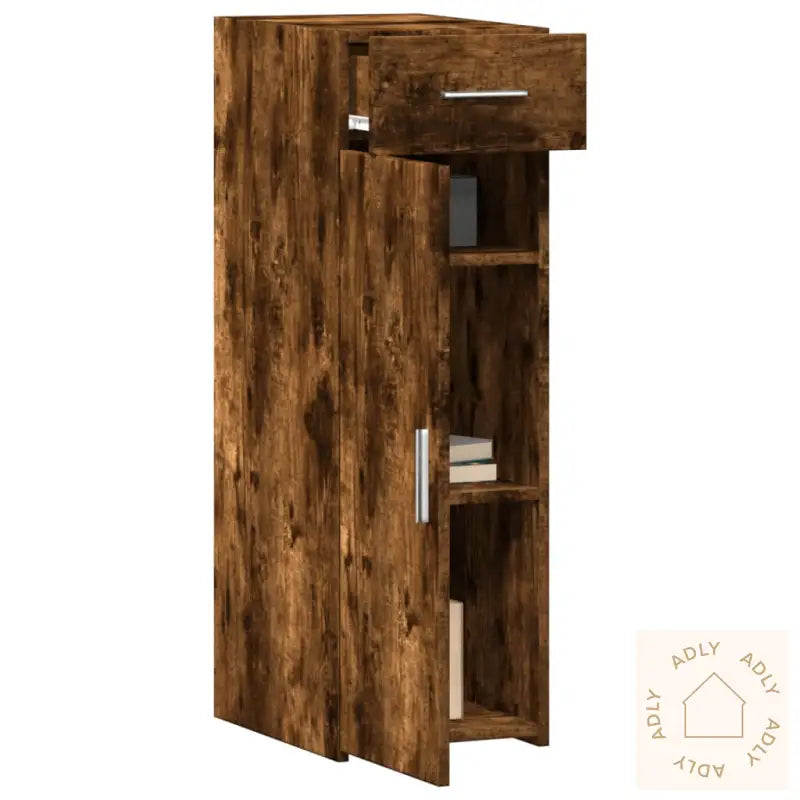 Skjenk Røkt Eik 30X42,5X93 Cm Konstruert Tre