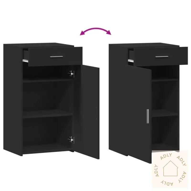 Skjenk Svart 50X42,5X93 Cm Konstruert Tre