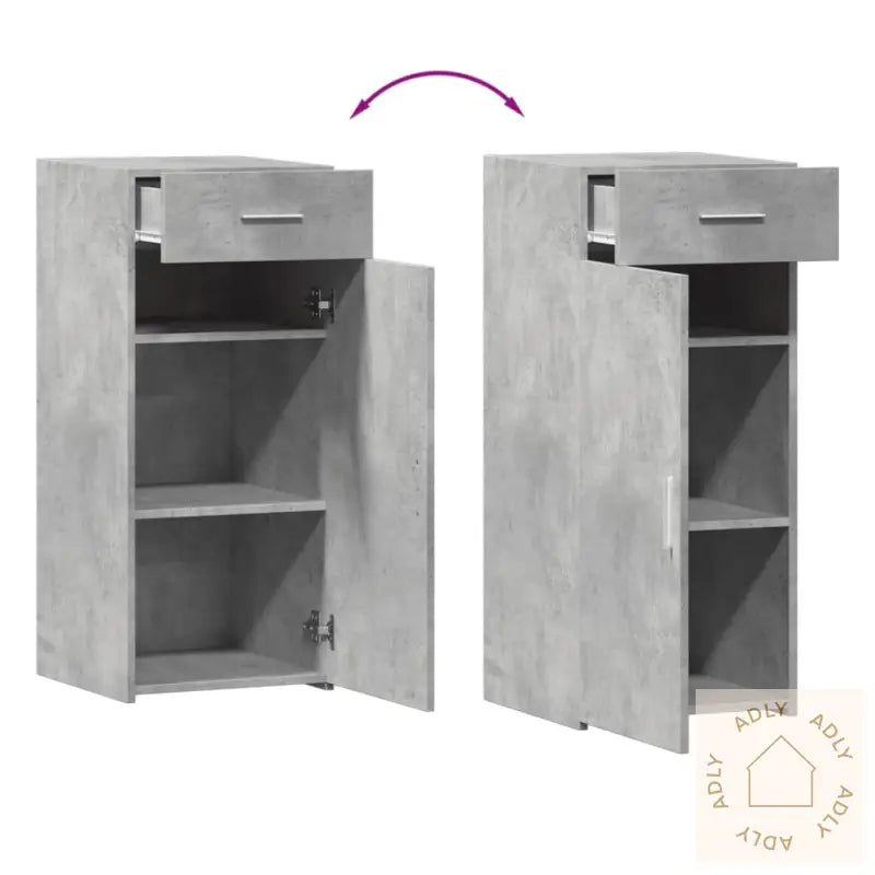 Skjenk Betonggrå 40X42,5X93 Cm Konstruert Tre