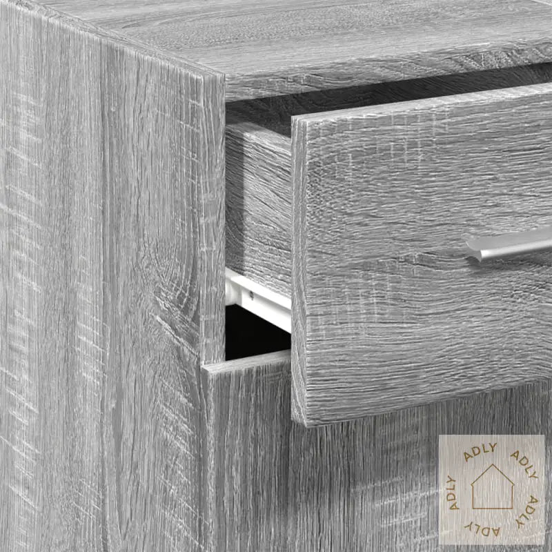 Skjenk Grå Sonoma 30X42,5X93 Cm Konstruert Tre