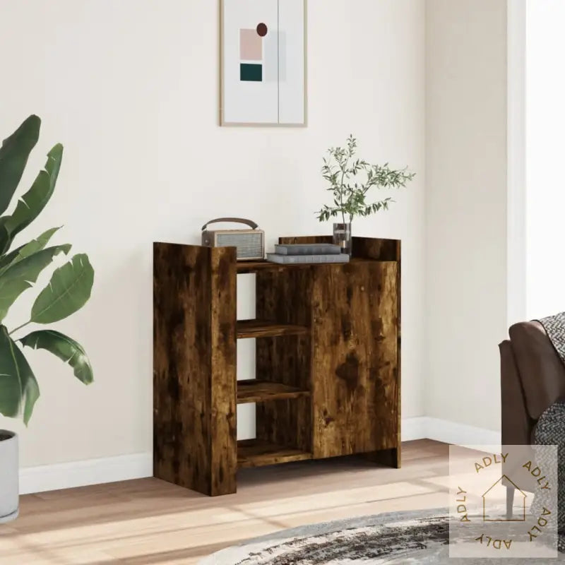 Skjenk Røkt Eik 73,5X35X75 Cm Konstruert Tre