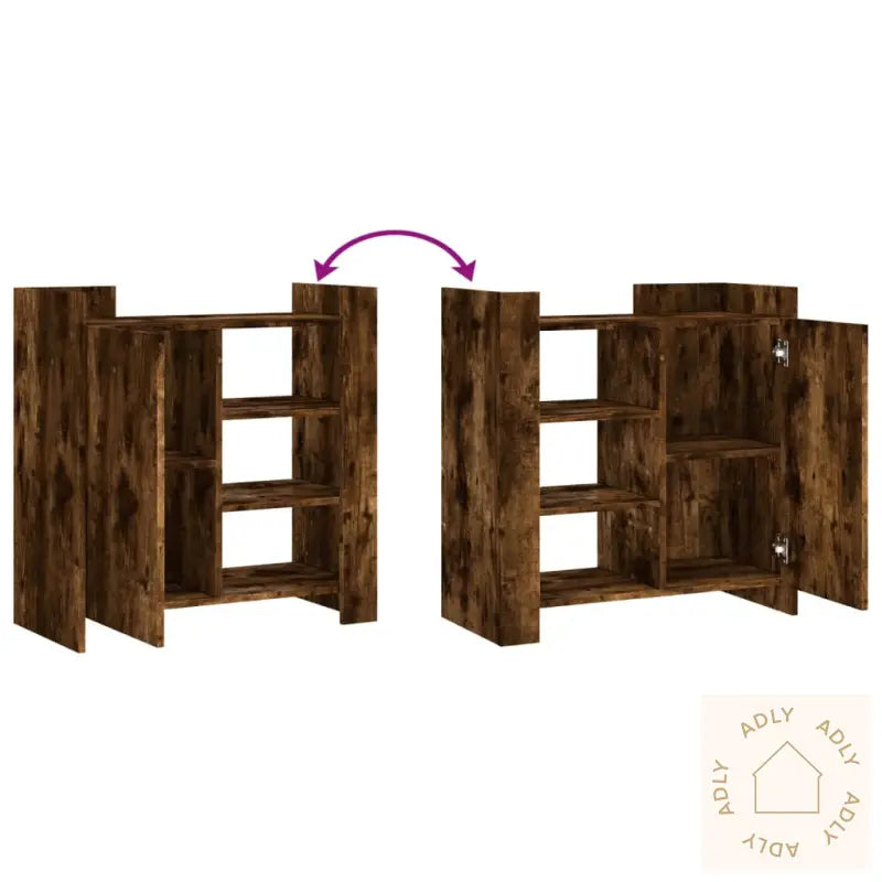 Skjenk Røkt Eik 73,5X35X75 Cm Konstruert Tre
