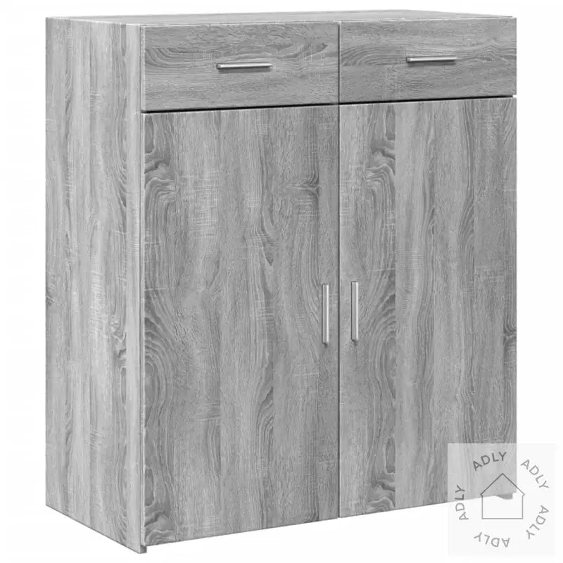 Skjenk Grå Sonoma Eik 80X42,5X93 Cm Konstruert Tre