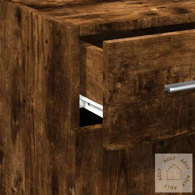 Skjenk Røkt Eik 30X42,5X93 Cm Konstruert Tre