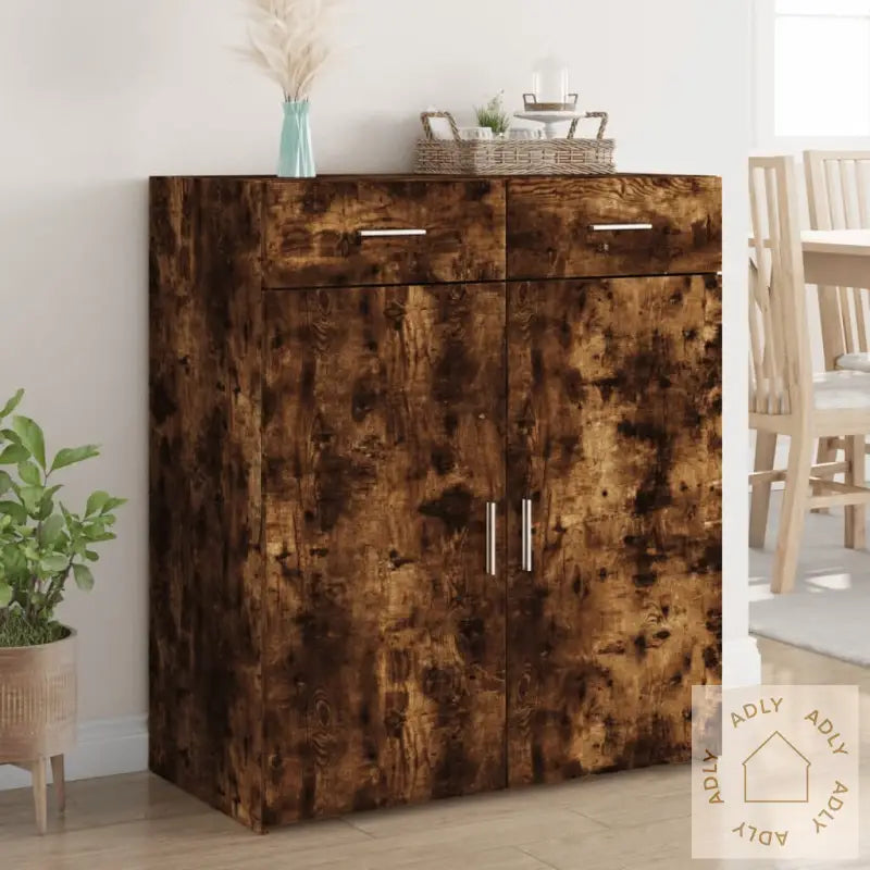 Skjenk Røkt Eik 80X42,5X93 Cm Konstruert Tre