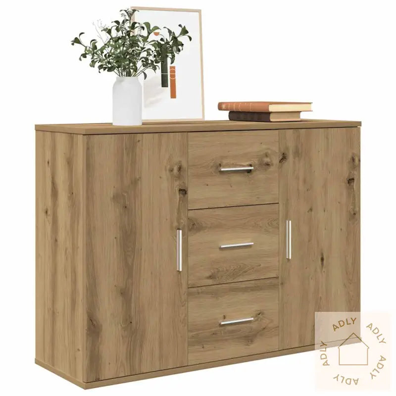 Skjenk Artisan Eik 90X29,5X65 Cm Konstruert Tre