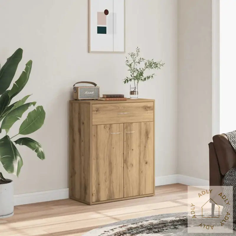 Skjenk Artisan Eik 60X30X75 Cm Konstruert Tre