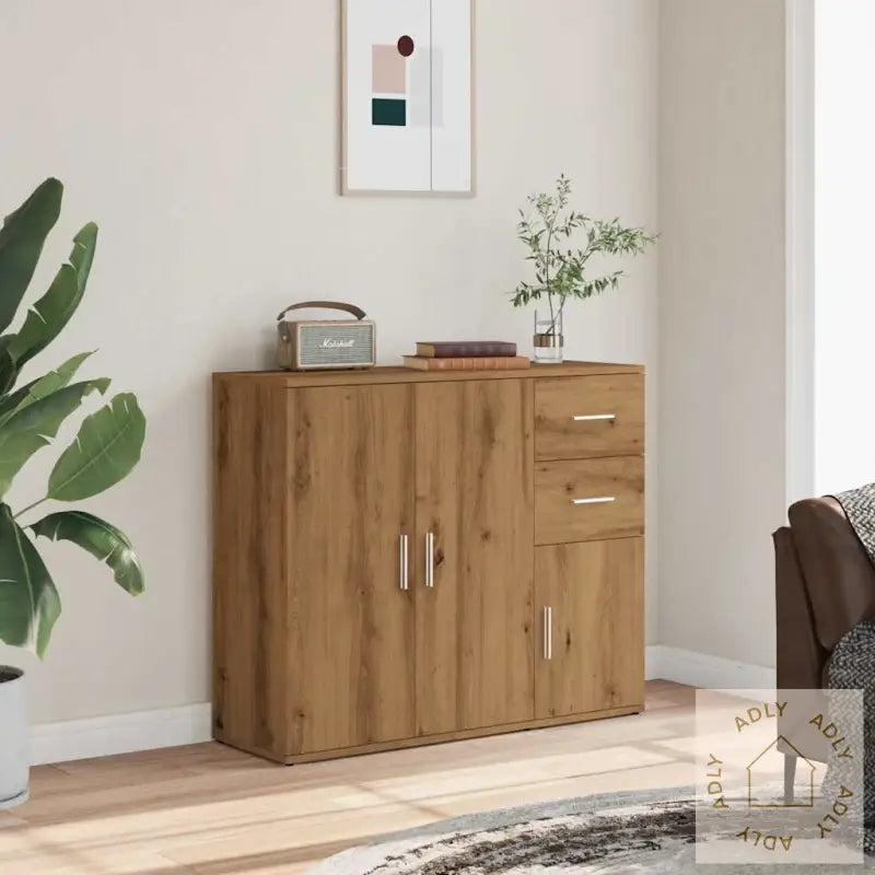 Skjenk Artisan Eik 91X29,5X75 Cm Konstruert Tre