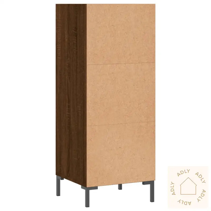 Skjenk Brun Eik 34,5X32,5X90 Cm Konstruert Tre