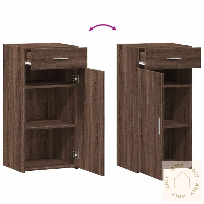 Skjenk Brun Eik 45X42,5X93 Cm Konstruert Tre