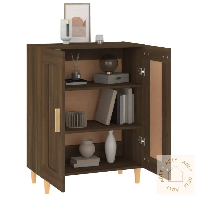 Skjenk Brun Eik 69,5X34X90 Cm Konstruert Tre