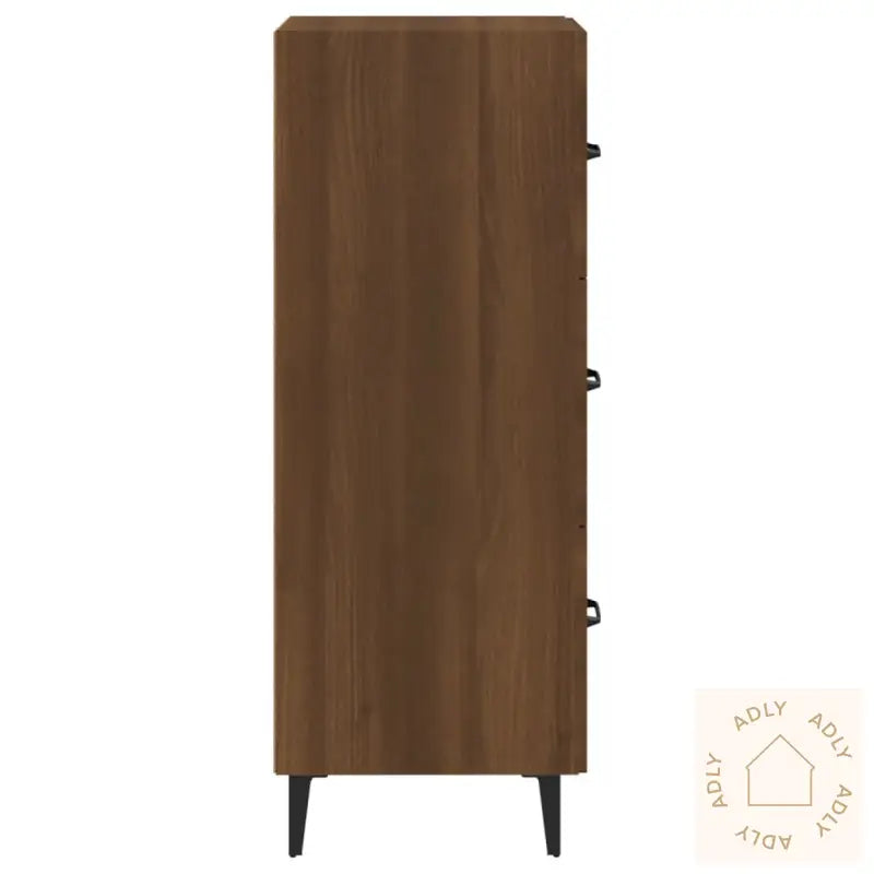 Skjenk Brun Eik 34,5X34X90 Cm Konstruert Tre