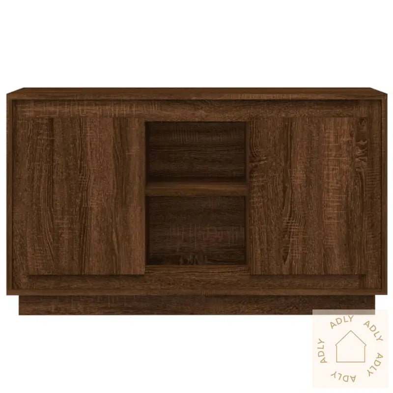 Skjenk Brun Eik 102X35X60 Cm Konstruert Tre