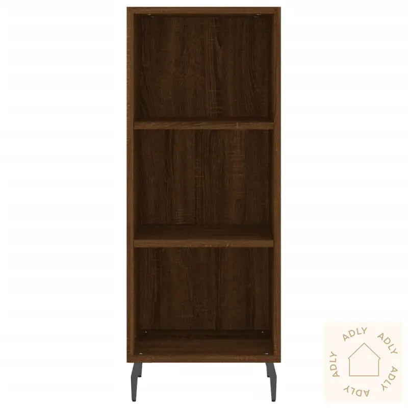 Skjenk Brun Eik 34,5X32,5X90 Cm Konstruert Tre