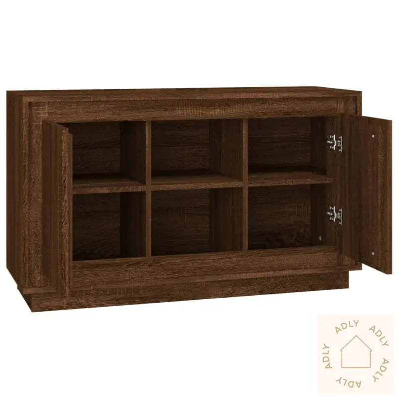 Skjenk Brun Eik 102X35X60 Cm Konstruert Tre