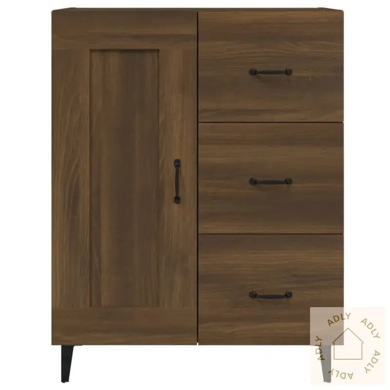 Skjenk Brun Eik 69,5X34X90 Cm Konstruert Tre