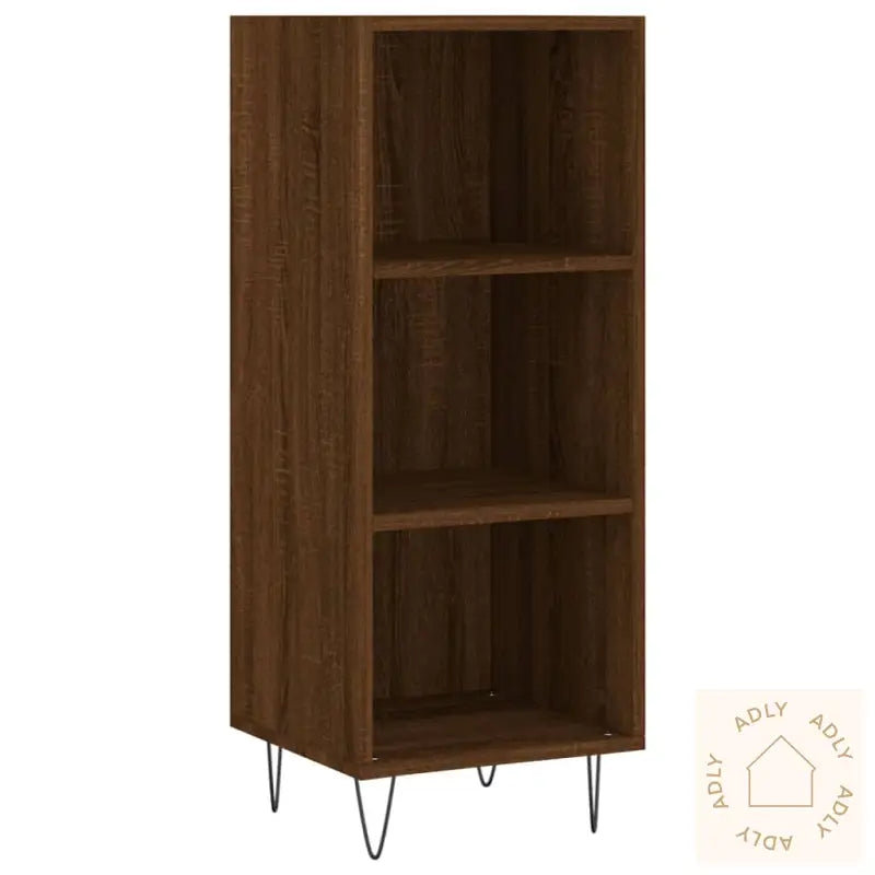 Skjenk Brun Eik 34,5X32,5X90 Cm Konstruert Tre