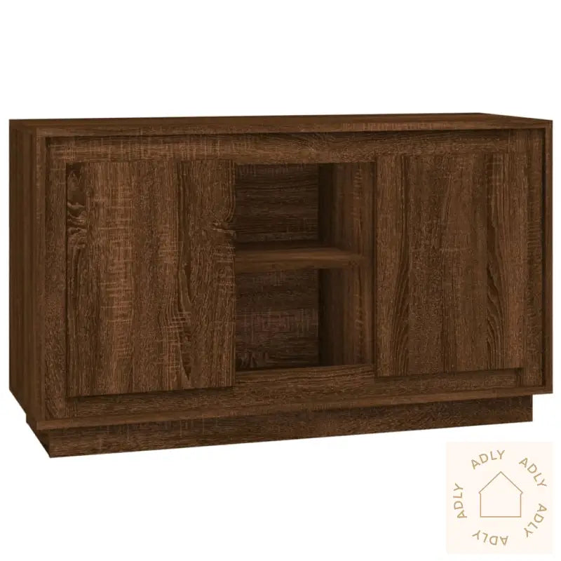 Skjenk Brun Eik 102X35X60 Cm Konstruert Tre