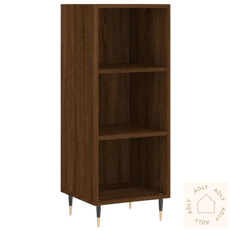 Skjenk Brun Eik 34,5X32,5X90 Cm Konstruert Tre