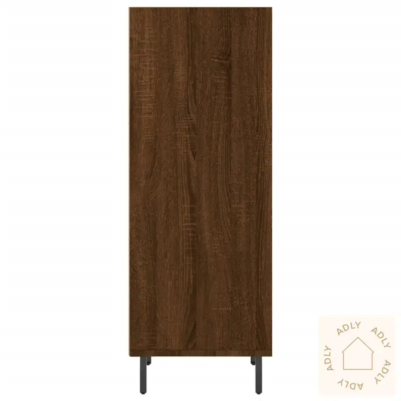 Skjenk Brun Eik 34,5X32,5X90 Cm Konstruert Tre