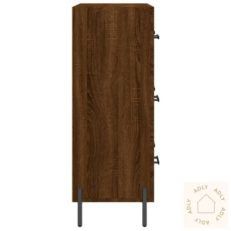 Skjenk Brun Eik 69,5X34X90 Cm Konstruert Tre