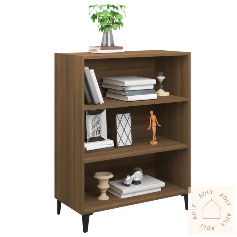 Skjenk Brun Eik 69,5X32,5X90 Cm Konstruert Tre