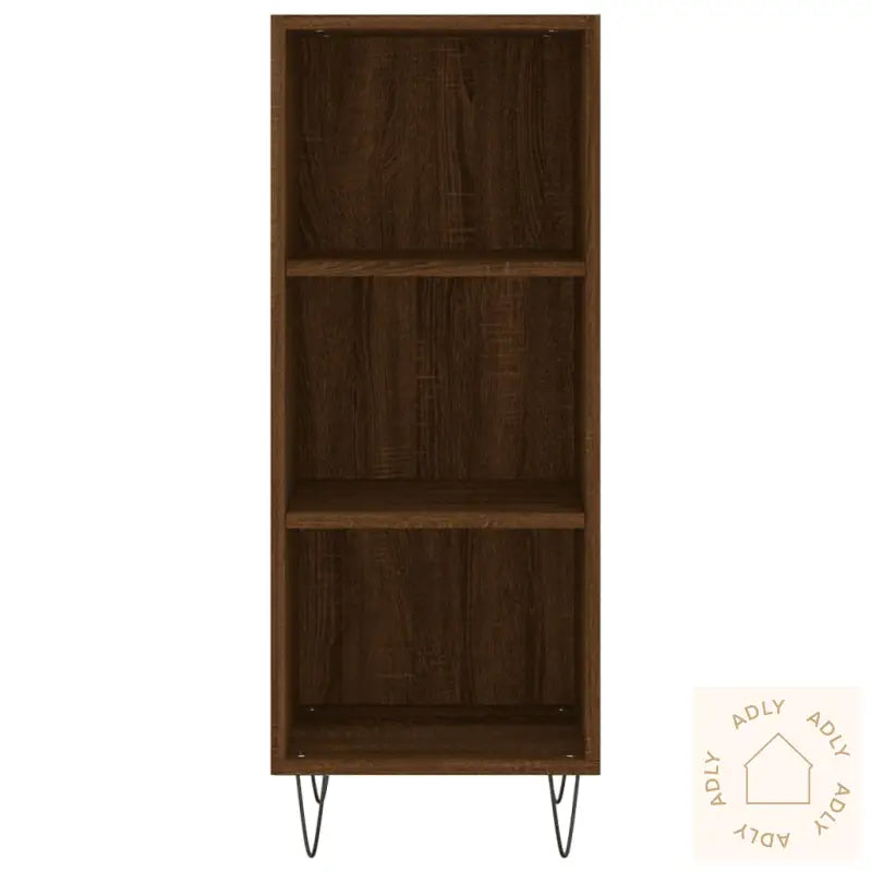 Skjenk Brun Eik 34,5X32,5X90 Cm Konstruert Tre