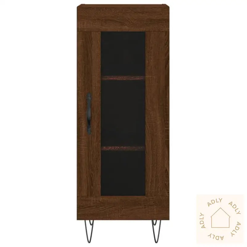 Skjenk Brun Eik 34,5X34X90 Cm Konstruert Tre