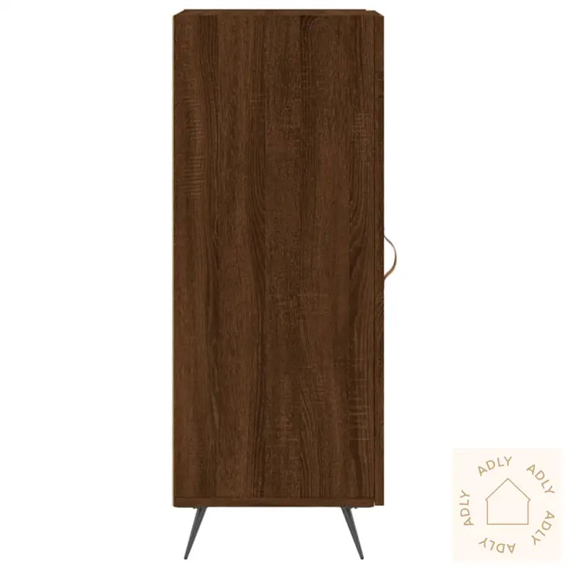 Skjenk Brun Eik 34,5X34X90 Cm Konstruert Tre