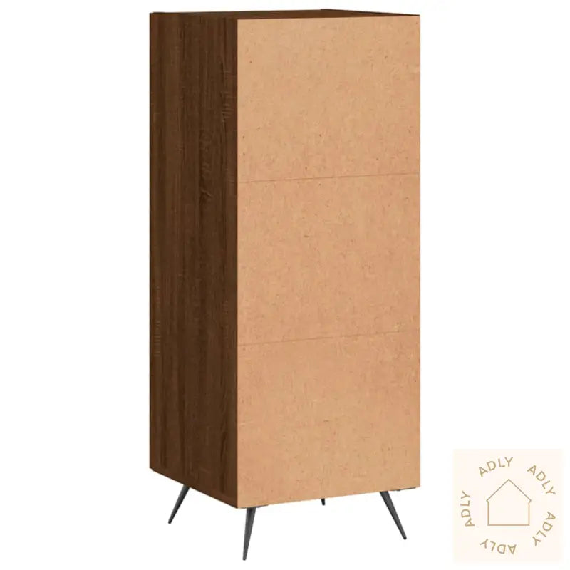 Skjenk Brun Eik 34,5X34X90 Cm Konstruert Tre