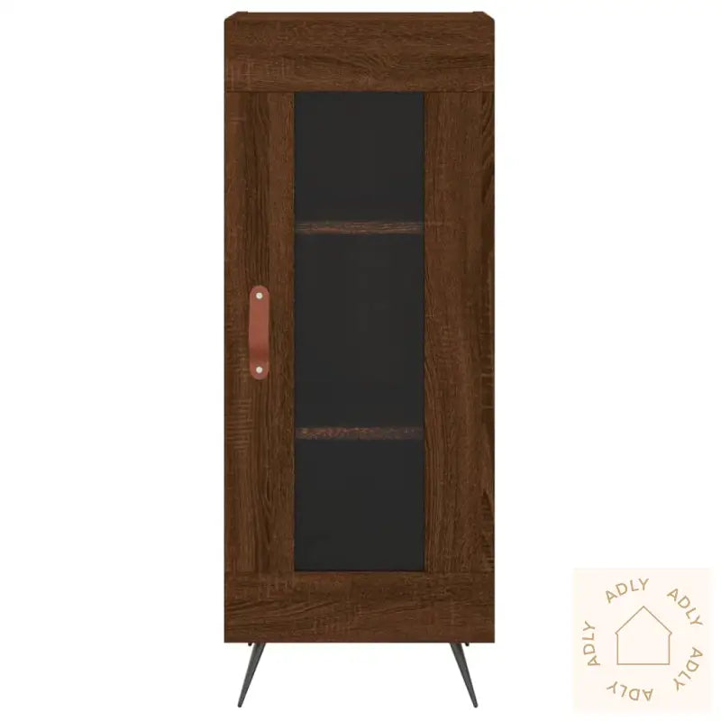 Skjenk Brun Eik 34,5X34X90 Cm Konstruert Tre