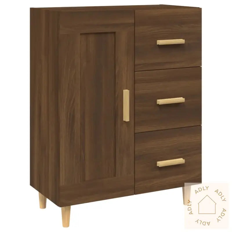 Skjenk Brun Eik 69,5X34X90 Cm Konstruert Tre