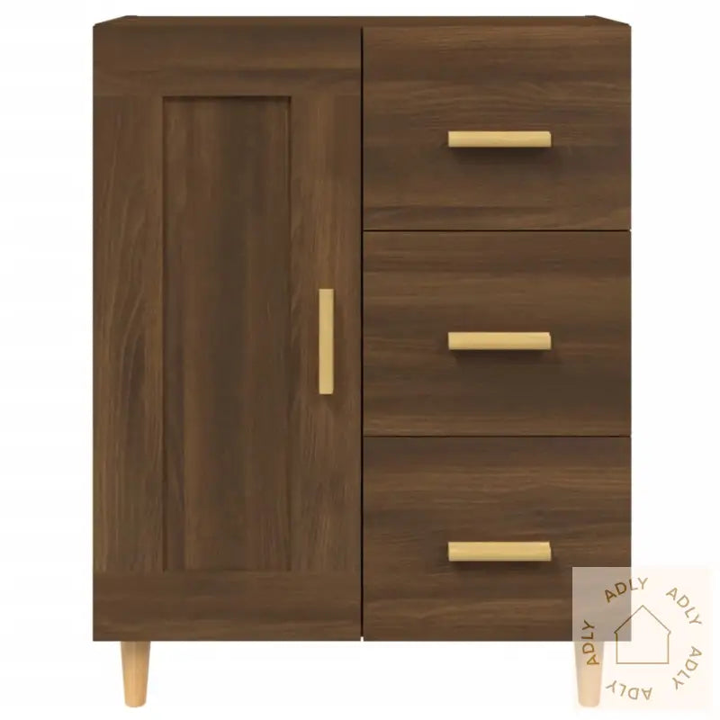 Skjenk Brun Eik 69,5X34X90 Cm Konstruert Tre