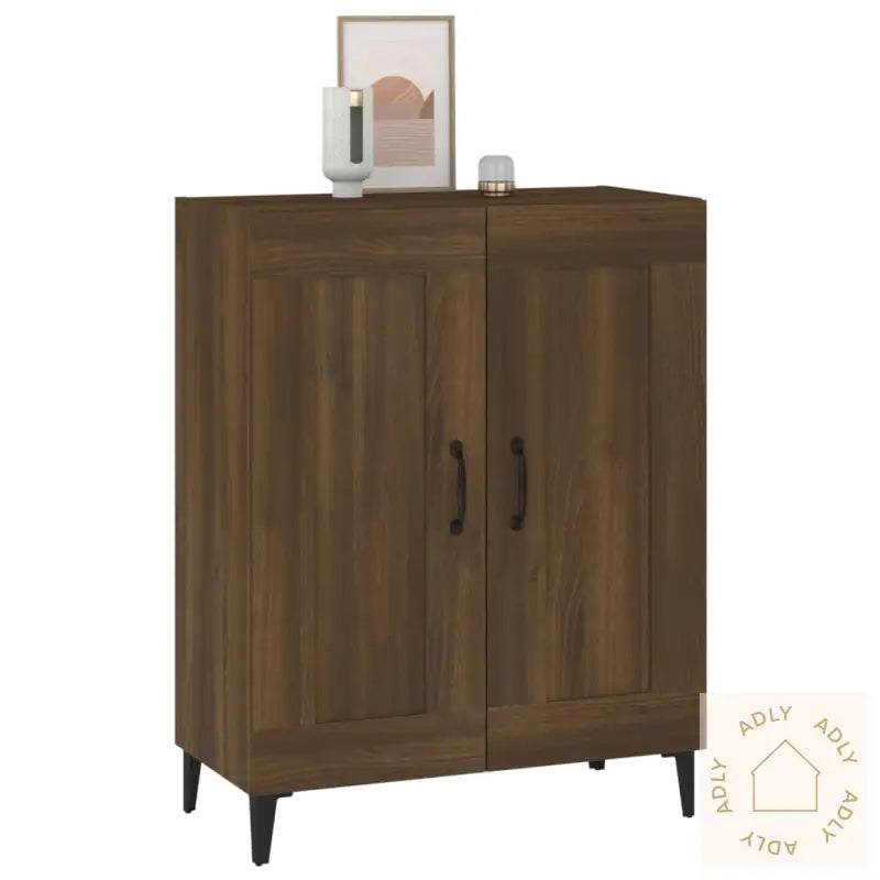 Skjenk Brun Eik 69,5X34X90 Cm Konstruert Tre