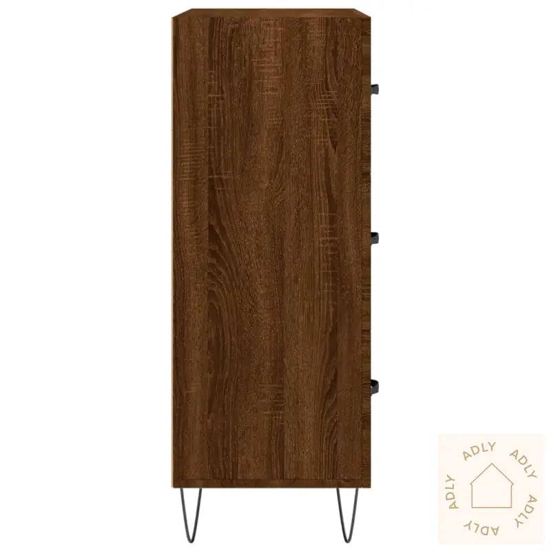 Skjenk Brun Eik 69,5X34X90 Cm Konstruert Tre