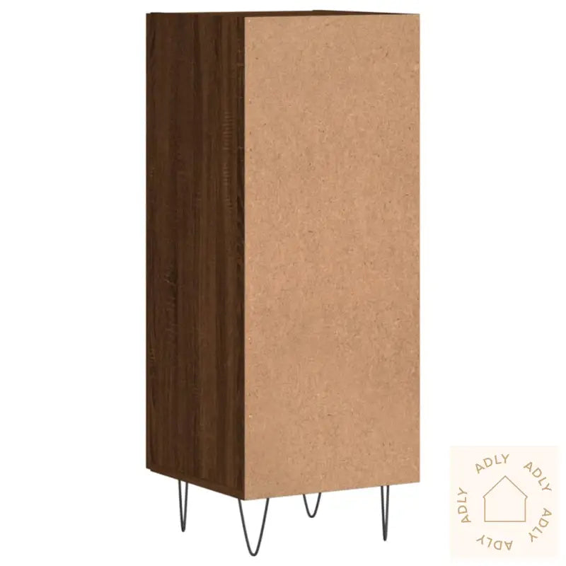 Skjenk Brun Eik 34,5X34X90 Cm Konstruert Tre