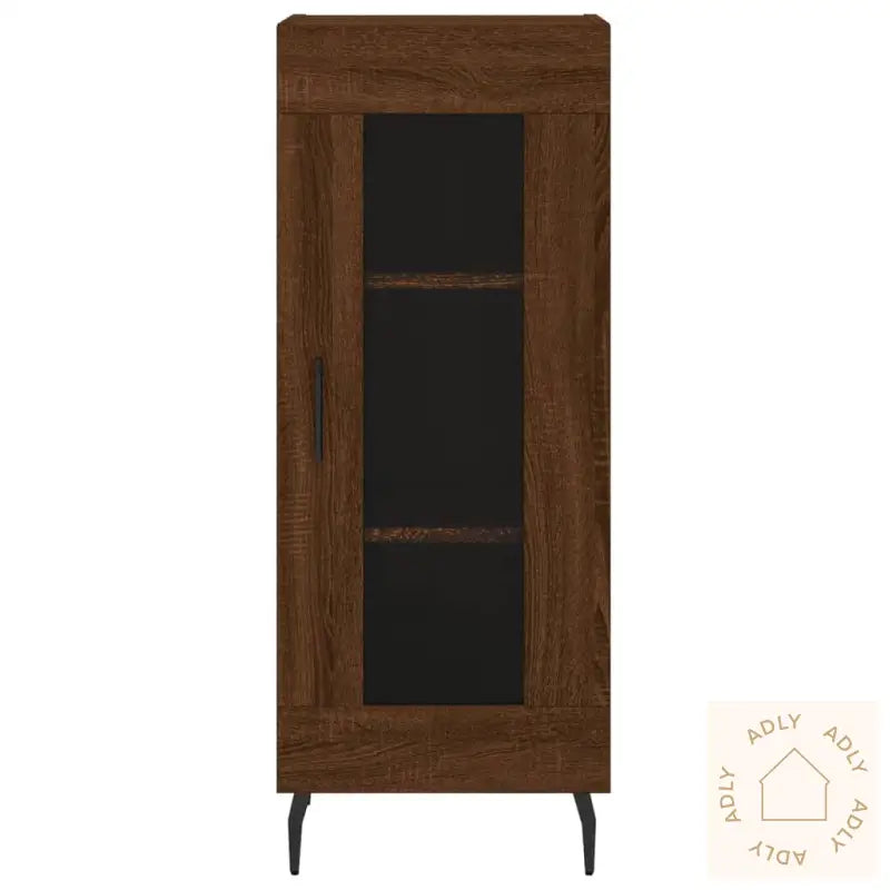 Skjenk Brun Eik 34,5X34X90 Cm Konstruert Tre