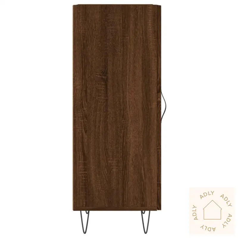 Skjenk Brun Eik 34,5X34X90 Cm Konstruert Tre