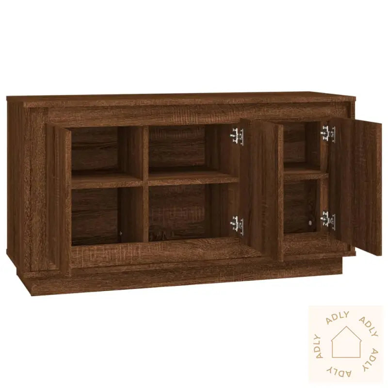 Skjenk Brun Eik 102X35X55 Cm Konstruert Tre