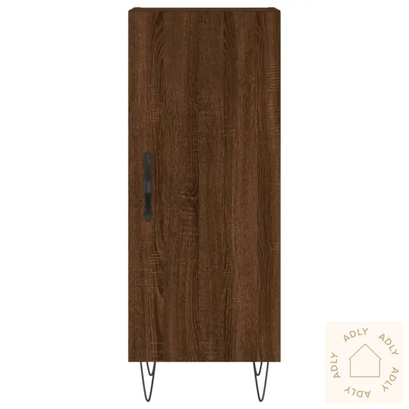 Skjenk Brun Eik 34,5X34X90 Cm Konstruert Tre