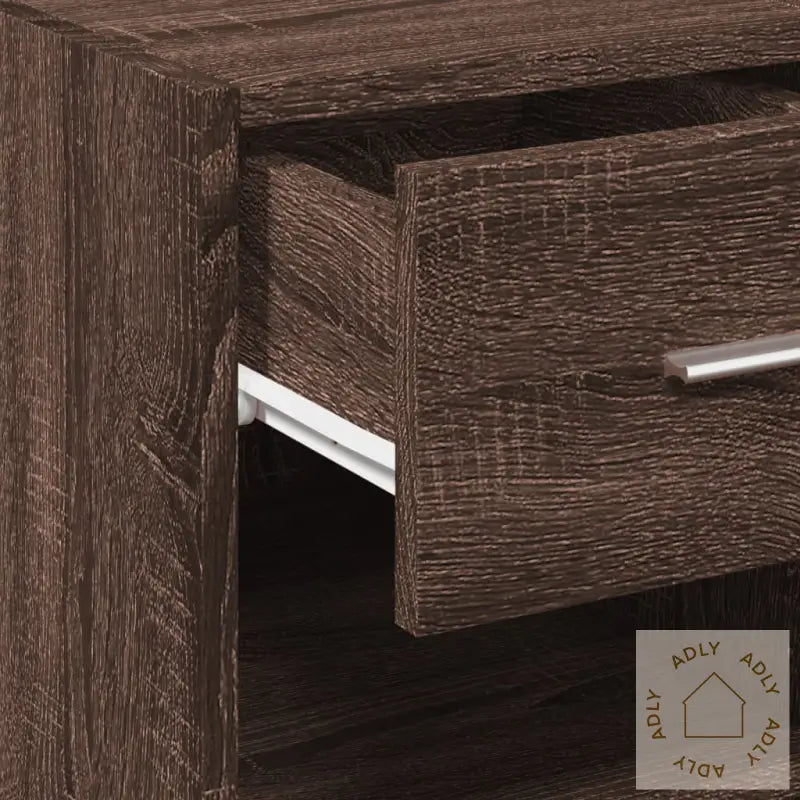 Skjenk Brun Eik 30X42,5X93 Cm Konstruert Tre