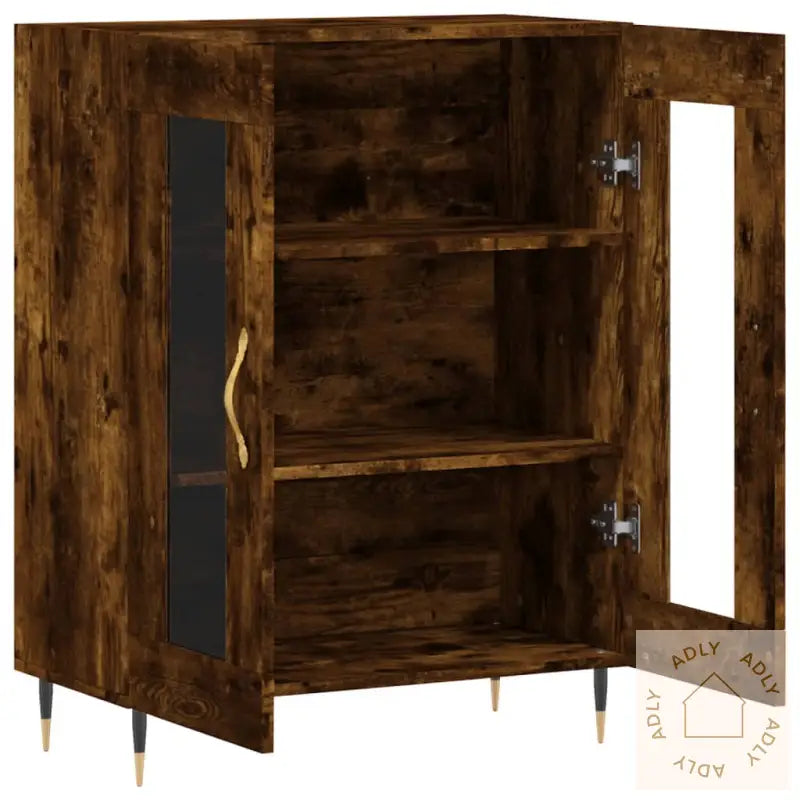 Skjenk Røkt Eik 69,5X34X90 Cm Konstruert Tre