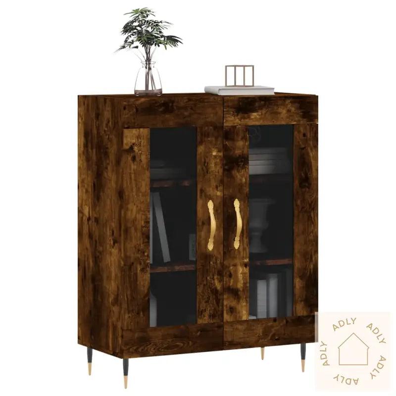 Skjenk Røkt Eik 69,5X34X90 Cm Konstruert Tre