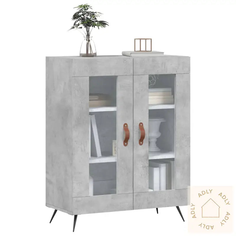 Skjenk Betonggrå 69,5X34X90 Cm Konstruert Tre
